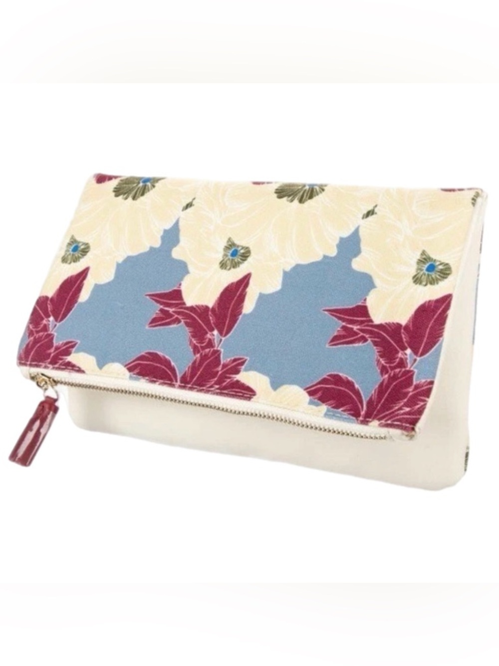 Rachel Pally Anthropologie
Reversible Clutch Purse Floral Print Satin
Lining Zip